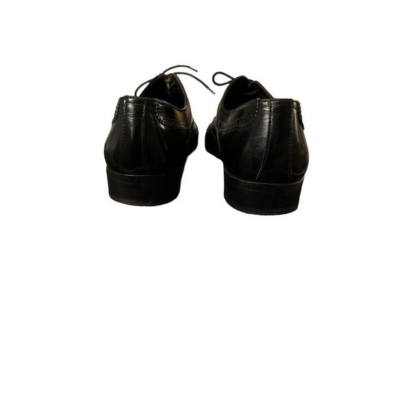 Mario Bruni Black Lace‎ Wingtip Shoe Mens Size 10M Made In  Italy Very Good - Picture 4 of 5